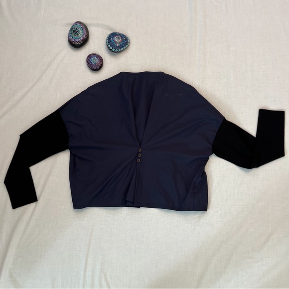 Lilith France Navy Blue 2 Piece Couture Set Top and Skirt M - Picture 8 of 16